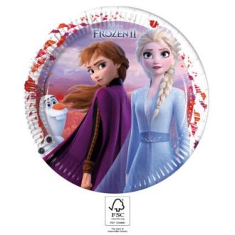   Disney Frozen II, Jégvarázs papírtányér 8 db-os 23 cm FSC