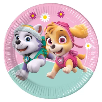   Paw Patrol Skye and Everest, Mancs Őrjárat papírtányér 8 db-os 23 cm FSC