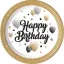 Milestone, Happy Birthday papírtányér 8 db-os 23 cm FSC