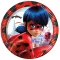 Miraculous Ladybug, Katicabogár és Fekete macska kalandjai papírtányér 8 db-os 23 cm FSC