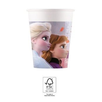   Disney Frozen II Leaf, Jégvarázs papír pohár 8 db-os 200 ml FSC