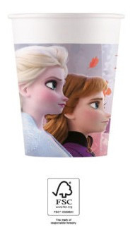 Disney Frozen II Leaf, Jégvarázs papír pohár 8 db-os 200 ml FSC