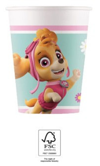 Paw Patrol Skye and Everest, Mancs Őrjárat papír pohár 8 db-os 200 ml FSC