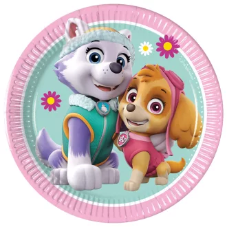   Paw Patrol Skye and Everest, Mancs Őrjárat papírtányér 8 db-os 19,5 cm FSC