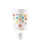 Color Party Dots, Színes papír pohár 8 db-os 200ml