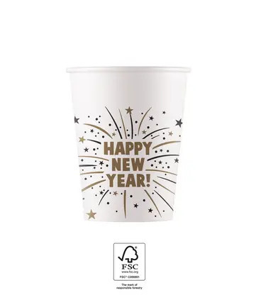 Happy New Year Flares papír pohár 8 db-os 200ml