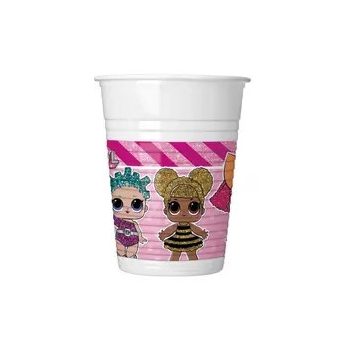 LOL Surprise Glitterati műanyag pohár 8 db-os 200ml