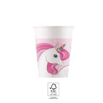Unicorn Rainbow Colors, Unikornis papír pohár 8 db-os 200ml