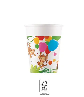 Jungle Balloons, Dzsungel papír pohár 8 db-os 200ml