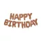 Happy Birthday Rose Gold fólia lufi 3,4 m