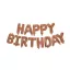 Happy Birthday Rose Gold fólia lufi 3,4 m