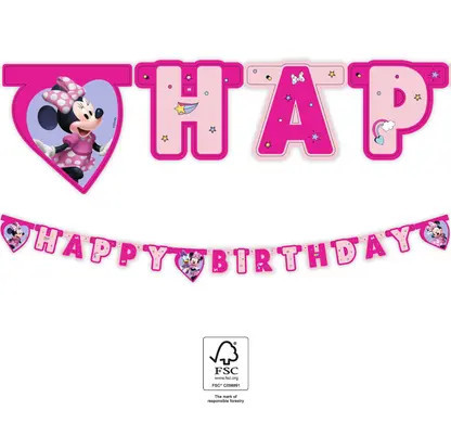 Disney Minnie Junior Happy Birthday felirat FSC 2 m
