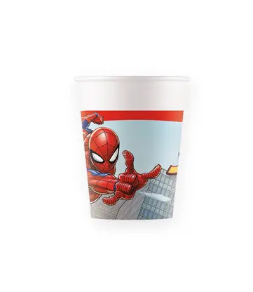 Spiderman Crime Fighter, Pókember papír pohár 8 db-os 200ml