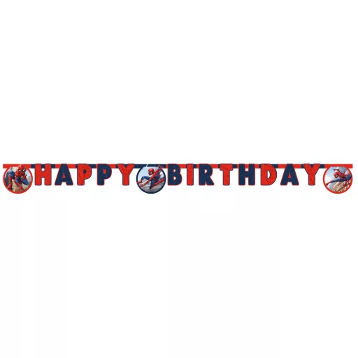 Spiderman Crime Fighter, Pókember Happy Birthday felirat FSC 2 m