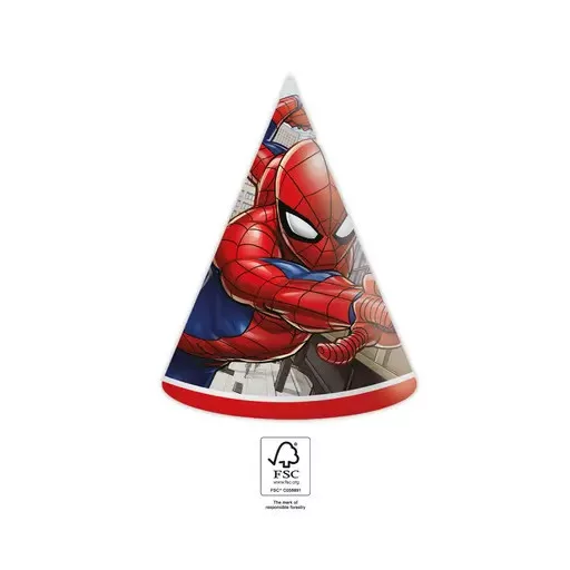 Spiderman Crime Fighter, Pókember Parti kalap, csákó 6 db-os FSC