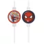Spiderman Crime Fighter, Pókember papír szívószál, 4 db-os szett FSC