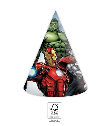 Avengers Infinity Stones, Bosszúállók Parti kalap, csákó 6 db-os FSC
