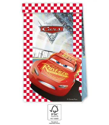 Disney Cars 3, Verdák papírzacskó 4 db-os FSC