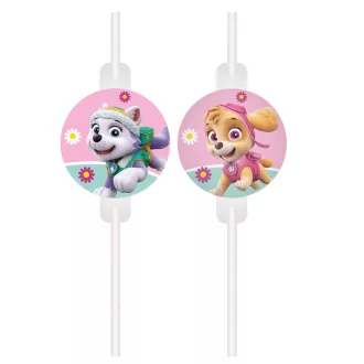   Paw Patrol Skye and Everest, Mancs Őrjárat papír szívószál, 4 db-os szett FSC