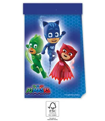 PJ Masks, Pizsihősök papírzacskó 4 db-os FSC