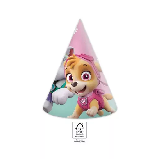 Paw Patrol Skye and Everest, Mancs Őrjárat Parti kalap, csákó 6 db-os FSC