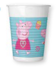 Peppa Pig Messy Play, Peppa malac műanyag pohár 8 db-os 200 ml