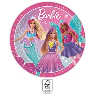 Barbie Fantasy papírtányér 8 db-os 23cm FSC