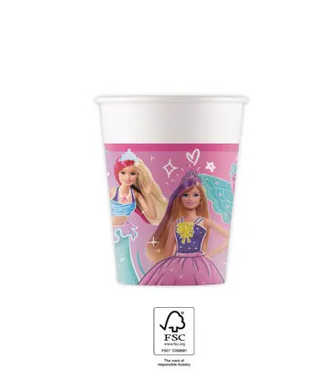Barbie Fantasy papír pohár 8 db-os 200ml FSC