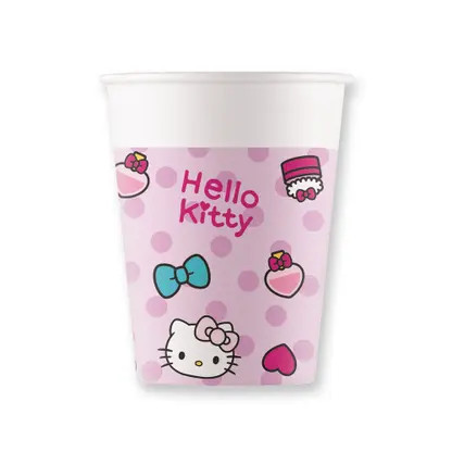 Hello Kitty Fashion papír pohár 8 db-os 200ml