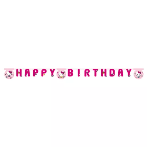 Hello Kitty Fashion Happy Birthday felirat FSC 2 m