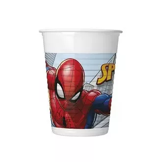 Pókember Crime Fighter műanyag pohár 8 db-os 200ml