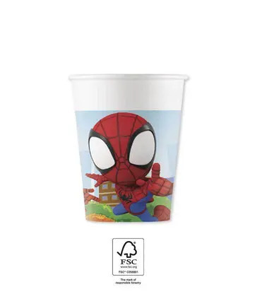 Spidey, Pókember papír pohár 8 db-os 200ml FSC