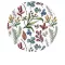 Herbs, Virág papírtányér 8 db-os 23cm