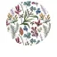 Herbs, Virág papírtányér 8 db-os 23cm