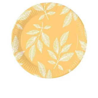 Orange Leaves, Levél papírtányér 8 db-os 23cm