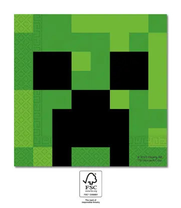 Minecraft szalvéta 20 db-os, 33x33 cm FSC