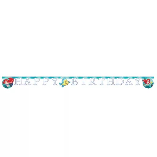Ariel Curious, Disney Hercegnők, Ariel Happy Birthday felirat FSC 2m