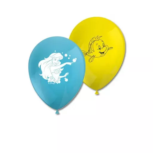 Disney Hercegnők Ariel léggömb, lufi 8 db-os