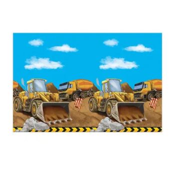   Construction, Építkezés műanyag asztalterítő 120x180 cm