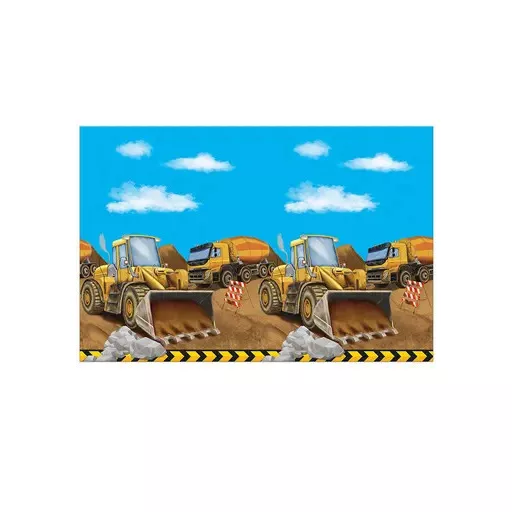 Construction, Építkezés műanyag asztalterítő 120x180 cm