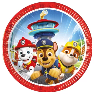 Paw Patrol Rescue Heroes, Mancs Őrjárat papírtányér 8 db-os 20cm FSC