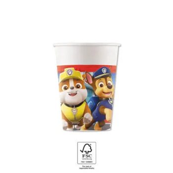   Paw Patrol Rescue Heroes, Mancs Őrjárat papír pohár 8 db-os 200 ml FSC