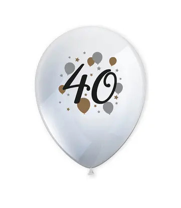 Milestone, Happy Birthday 40 léggömb, lufi 6 db-os