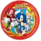 Sonic, a sündisznó Sega papírtányér 8 db-os 23 cm FSC