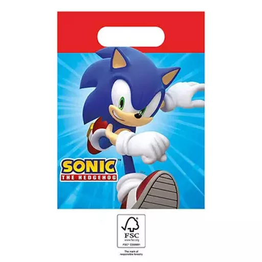 Sonic, a sündisznó Sega papír ajándéktasak 4 db-os