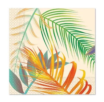 Levél Tropical Leaves szalvéta 20 db-os (33x33cm) FSC