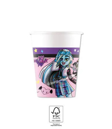 Monster High papír pohár 8 db-os 200 ml FSC