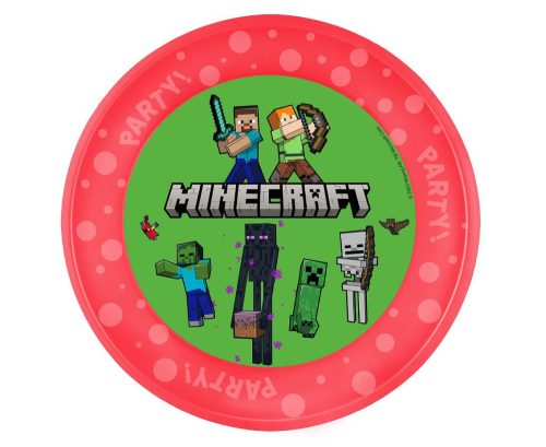 Minecraft micro prémium műanyag tányér 21cm