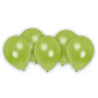 Zöld Metallic Pastel Green léggömb, lufi 8 db-os