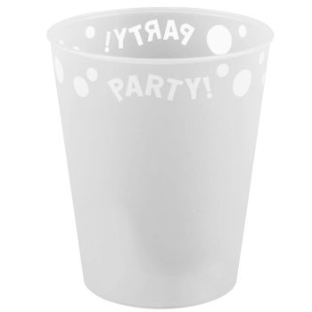 White, Fehér pohár, műanyag 250ml